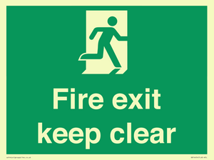 Fire exit keep clear